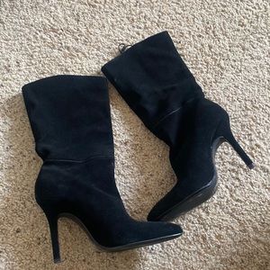 Zara Suede Heeled Boots